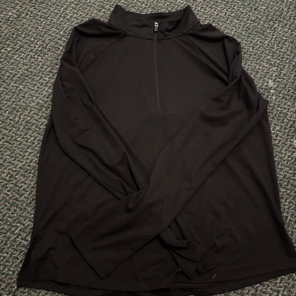 Black Quarter-Zip Pullover